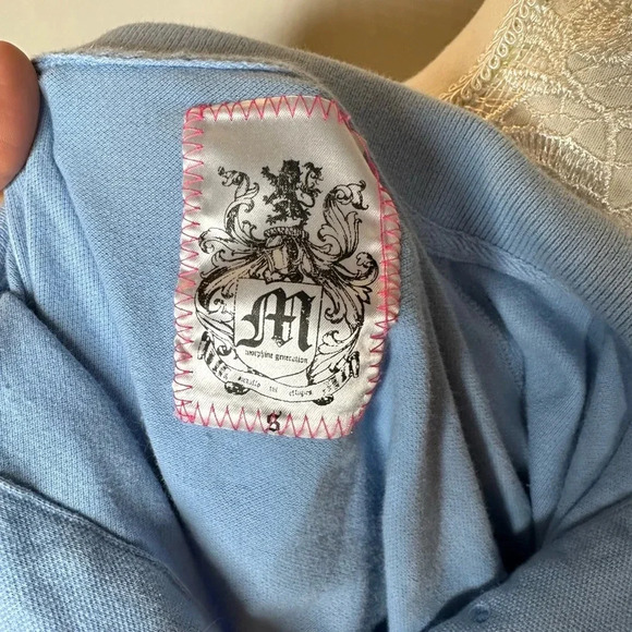 Morphine Generation Blue Polo with Back Foil Print Size S - Picture 4 of 5
